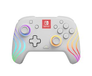 PDP Official Afterglow Wave Wireless Controller Nintendo Switch - White