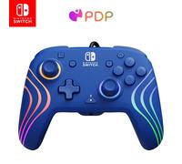 PDP Official Switch Afterglow Wave Wired Controller - Blue Pri (Nintendo Switch)