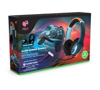 PDP - Paquete Casque de jeu stéréo filaire Airlite Blue Tide + Manette de jeu filaire REMATCH Blue Tide para Xbox Series