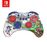 PDP REALMz - Controlador inalámbrico Nintendo Switch Pro, LED personalizable, batería recargable de 40 horas, con licencia oficial de Nintendo y SEGA: Sonic Superstars (Sonic Green Hill Zone)