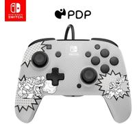 Pdp rematch: comic attack negro, gris, blanco usb gamepad analógico/d