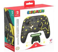 Pdp rematch glow negro, amarillo gamepad analógico/digital nintendo s
