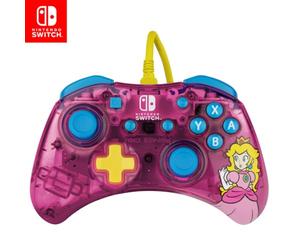 PDP Rock Candy Wired Gaming Switch Pro mando - Official License Nintendo - OLED / Lite Compatible - Compact, Durable Travel mando - Peach