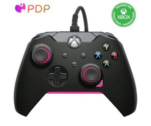 PDP Wired mando Gaming Fuse Black for Xbox Series One|X|S, Gamepad, Officially Licensed