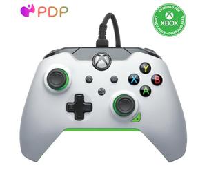 PDP Wired Video Game mando Neon White for Xbox Series X|S, Gamepad, Gaming mando, Xbox One, Officially Licensed