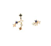 PDPAOLA - Pendientes Tauro - Plata de Ley 925 Bañada en Oro de 18k - Joyas para Mujer