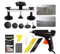 PDR TOOLS Kit de extractor de abolladuras de coche, herramienta de eliminación de abolladuras sin pintura para reparación de abolladuras de automóvil con extractor de puente, pestañas extractoras de