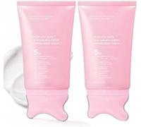 PDRN Colágeno Gua Sha Neck Cream - 2 unidades 5% Volufiline Crema Hidratante para el Cuello con Aplicador de Masaje Gua Sha para el cuello y la línea de la mandíbula, cuidado de absorción rápida