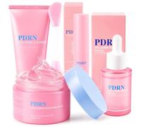 PDRN colágeno set regalo mujer,colágeno facial cuidado regalo belleza mujer | Collagen skincare gift set women con colágeno que incluye limpiador facial, sérum, mascarilla de noche y contorno de ojos