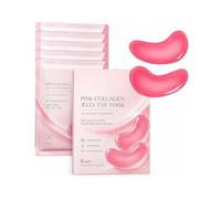 PDRN - Máscara de ojos de gelatina de colágeno rosa, parches de hidrogel con colágeno, profundamente hidratante, antiarrugas, parches debajo de los ojos para ojos hinchados y ojeras, reafirmante para