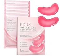 PDRN - Máscara de ojos de gelatina de colágeno rosa, profundamente hidratante, antiarrugas, parches de hidrogel con colágeno, para ojos hinchados y ojeras, reafirmante para el aspecto de arrugas