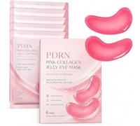PDRN Máscara de ojos de gelatina de colágeno rosa, profundamente hidratante, antiarrugas, parches debajo de los ojos para ojos hinchados y ojeras, reafirmante para aspecto de arrugas, líneas finas