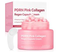 PDRN Pink Collagen Capsule - Crema facial con ADN de salmón y péptidos, crema PDRN con niacinamida y ácido hialurónico para una piel suave y radiante, cuidado de la piel, cuidado facial