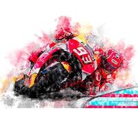 PDSYUCHEN Rompecabezas 1000 Piezas - Poster - Difficult Rompecabezass - Motoss Racings - Imagen Artística De Un Juego para Aliviar El Estrés En Adultos - Decoración del Hogar - Tz293Kj