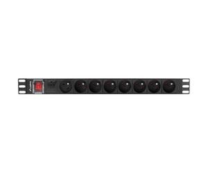 PDU Lanberg PDU-08E-0200-BK 8 salidas 16A 4000W 1U Rack Conmutado Aluminio 200cm