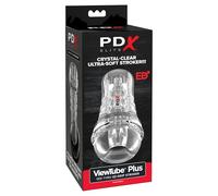 PDX Elite ViewTube See-Thru EZ-Grip Stroker Clear 21 cm