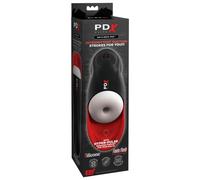 PDX Elite - Masturbador Fap-O-Matic Pro - Frosted y negro - 12,7 cm - Base para testículos