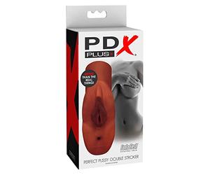 PDX Perfect Pussy Double Stroker, Brown, One Size