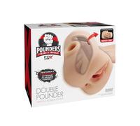 PDX Plus Double Pounder Vibrating Squeeze Stroker Light 11,5 cm