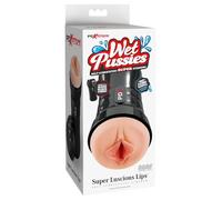PDX Wet Pussies - Super Luscious Lips Self-Lubricating Stroker, Light, 9,1 cm