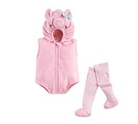 PDYLZWZY Disfraz de aguacate verde para bebé, niño, niña, sin mangas, con capucha, rugby, con cremallera, con medias, disfraz de Halloween, Rosa., 12-18 meses