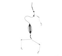 PE Line and Metal Feeder Bait Cage Rig for Carp Anglers Requiring Reliable Long Distance Casting Support (40g)