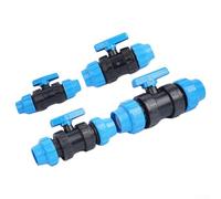 Pe Pipes - Conector de sistema de riego de 16 bares, clasificación de presión, azul/negro, para riego por goteo, jardinería, uso agrícola, 20 mm a 50 mm, tamaños PP para montaje (50 mm x 50 mm)