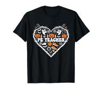 PE Profesor Corazón Calabaza Fantasma Halloween Niños Hombres Mujeres Camiseta