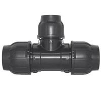 PE Tubo en T, 32 x 25 x 32 mm Reduce con DVGW