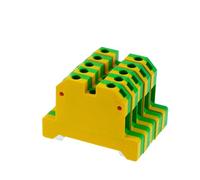 PE Wire Conductor 10Pcs EK-6/35 Connector Ground Screw Connection Din Rail Terminal Blocks EK6/35
