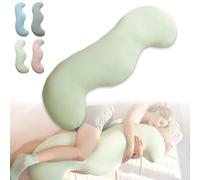 Pea Pod Body Pillow for Adults, Cooling Body Pillo, Full Body Support Pillow for Side Sleepers, Soft and Supportive Pillows forSleeping & Lumbar Support (Green,31.5 in (for 4'9" Below))