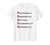 Peace Acrostic - 5 Christian Faith Bible Verse Scriptures Camiseta