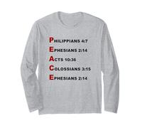Peace Acrostic - 5 Christian Faith Bible Verse Scriptures Manga Larga