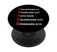 Peace Acrostic - 5 Christian Faith Bible Verse Scriptures PopSockets PopGrip Adhesivo