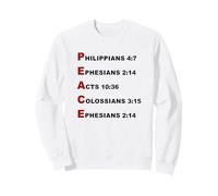 Peace Acrostic - 5 Christian Faith Bible Verse Scriptures Sudadera