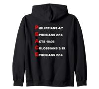 Peace Acrostic - 5 Christian Faith Bible Verse Scriptures Sudadera con Capucha