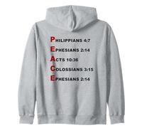 Peace Acrostic - 5 Christian Faith Bible Verse Scriptures Sudadera con Capucha