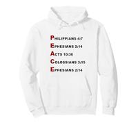 Peace Acrostic - 5 Christian Faith Bible Verse Scriptures Sudadera con Capucha