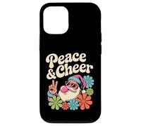 Peace and Cheer Groovy Retro Christmas Santa Hippie Holiday Carcasa para iPhone 12/12 Pro