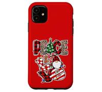Peace and Love Xmas Elements Graphic Christmas GNOME Women Carcasa para iPhone 11