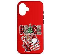Peace and Love Xmas Elements Graphic Christmas GNOME Women Carcasa para iPhone 16