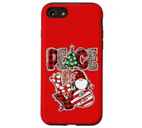 Peace and Love Xmas Elements Graphic Christmas GNOME Women Carcasa para iPhone SE (2020) / 7/8