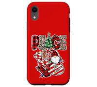 Peace and Love Xmas Elements Graphic Christmas GNOME Women Carcasa para iPhone XR