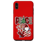 Peace and Love Xmas Elements Graphic Christmas GNOME Women Carcasa para iPhone XS MAX