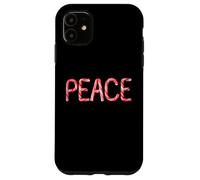 Peace - Christian Faith Candy Cane Red & White Christmas Carcasa para iPhone 11