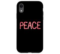 Peace - Christian Faith Candy Cane Red & White Christmas Carcasa para iPhone XR