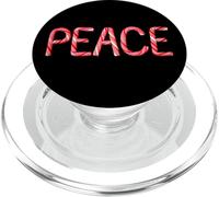 Peace - Christian Faith Candy Cane Red & White Christmas PopSockets PopGrip para MagSafe
