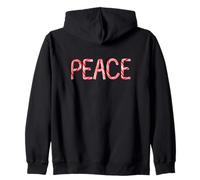 Peace - Christian Faith Candy Cane Red & White Christmas Sudadera con Capucha
