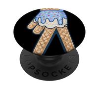 Peace Cream Mano Cucurucho Cartoon Azul Chispas Verano PopSockets PopGrip Adhesivo