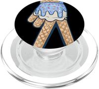 Peace Cream Mano Cucurucho Cartoon Azul Chispas Verano PopSockets PopGrip para MagSafe